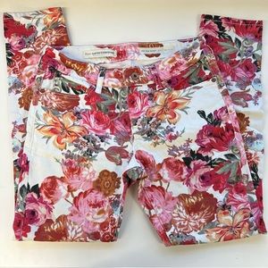 Pilcrow and the Letterpress by Anthropologie floral skinny jeans size 26 Petite